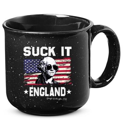 Suck It England Funny 4th Of July George Washington 1776 15oz Campfire Ceramic Mug