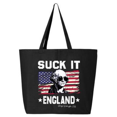 Suck It England Funny 4th Of July George Washington 1776 25L Jumbo Tote
