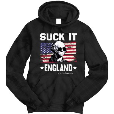 Suck It England Funny 4th Of July George Washington 1776 Tie Dye Hoodie