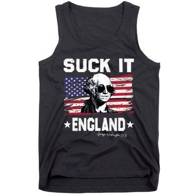 Suck It England Funny 4th Of July George Washington 1776 Tank Top