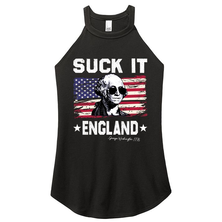 Suck It England Funny 4th Of July George Washington 1776 Women's Perfect Tri Rocker Tank