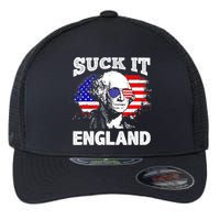 Suck It England Funny 4th Of July Flag Patriotic Flexfit Unipanel Trucker Cap