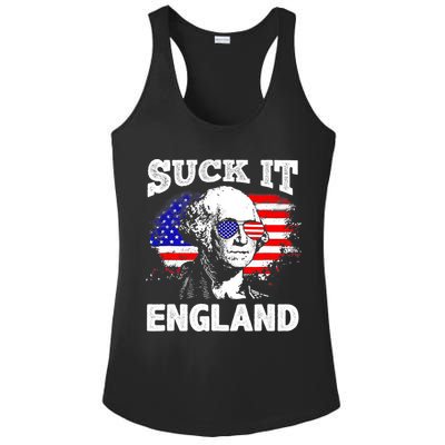 Suck It England Funny 4th Of July Flag Patriotic Ladies PosiCharge Competitor Racerback Tank