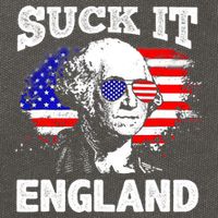 Suck It England Funny 4th Of July Flag Patriotic Cotton Canvas Backpack