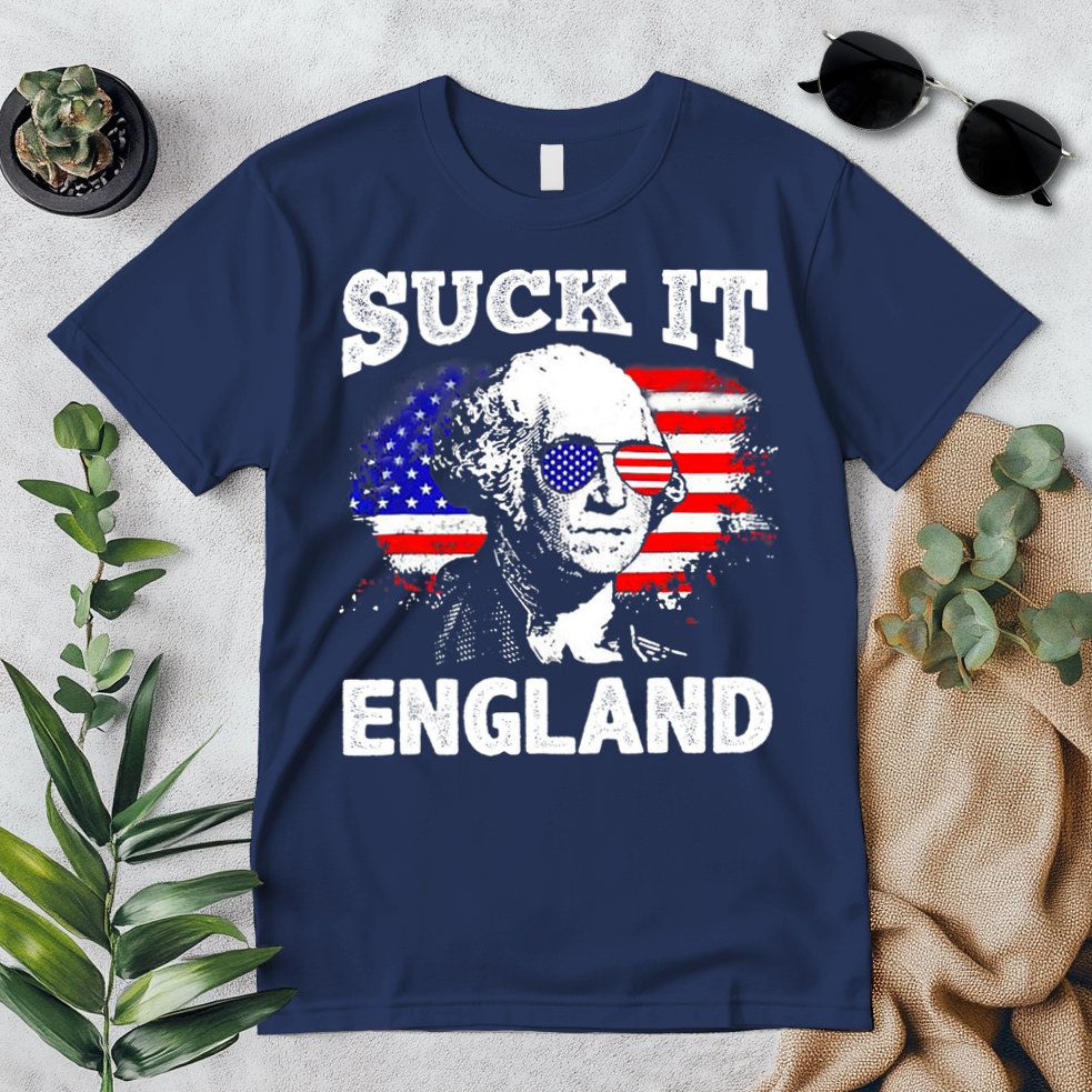 Suck It England Funny 4th Of July Flag Patriotic Premium T-Shirt