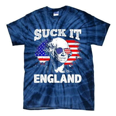Suck It England Funny 4th Of July Flag Patriotic Tie-Dye T-Shirt