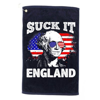 Suck It England Funny 4th Of July Flag Patriotic Golf Towel