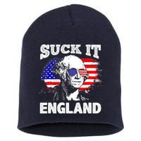 Suck It England Funny 4th Of July Flag Patriotic Short Acrylic Beanie