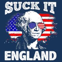 Suck It England Funny 4th Of July Flag Patriotic Short Acrylic Beanie