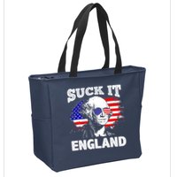 Suck It England Funny 4th Of July Flag Patriotic Zip Tote Bag