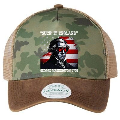 Suck It England 4th of July Funny George Washington 1776 Legacy Tie Dye Trucker Hat