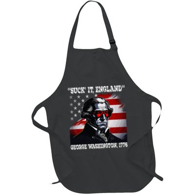 Suck It England 4th of July Funny George Washington 1776 Apron