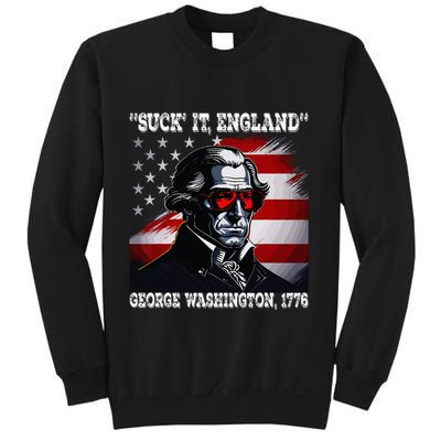 Suck It England 4th of July Funny George Washington 1776 Sweatshirt