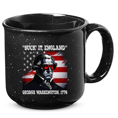 Suck It England 4th of July Funny George Washington 1776 15oz Campfire Ceramic Mug