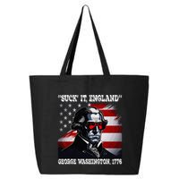 Suck It England 4th of July Funny George Washington 1776 25L Jumbo Tote