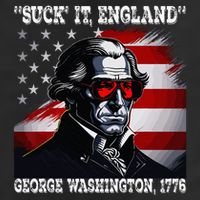 Suck It England 4th of July Funny George Washington 1776 25L Jumbo Tote
