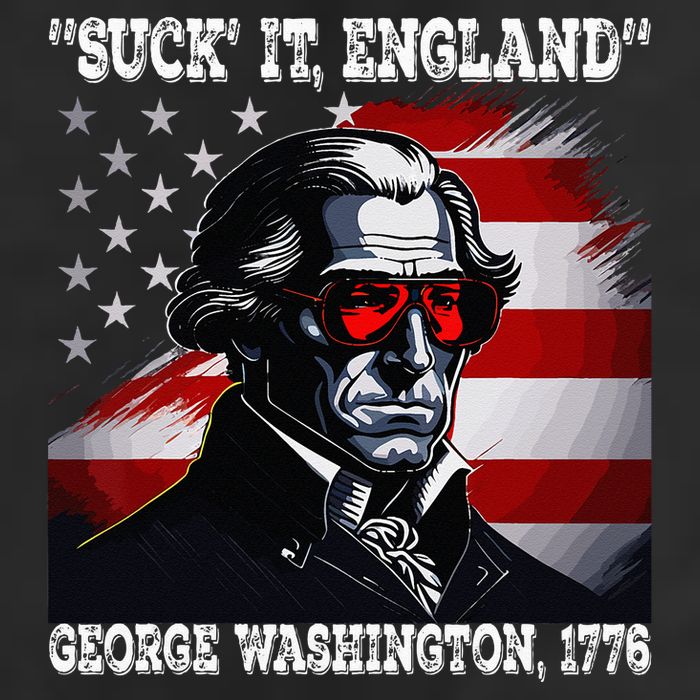 Suck It England 4th of July Funny George Washington 1776 25L Jumbo Tote