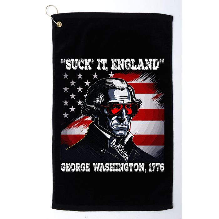 Suck It England 4th of July Funny George Washington 1776 Golf Towel