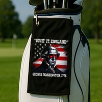 Suck It England 4th of July Funny George Washington 1776 Golf Towel