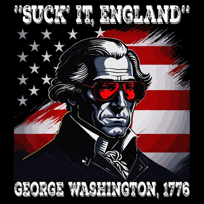 Suck It England 4th of July Funny George Washington 1776 Visor