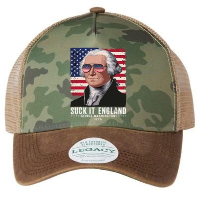 Suck It England Funny 4th Of July George Washington 1776 Legacy Tie Dye Trucker Hat