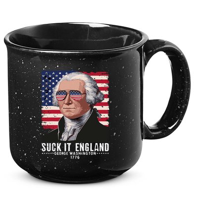Suck It England Funny 4th Of July George Washington 1776 15oz Campfire Ceramic Mug