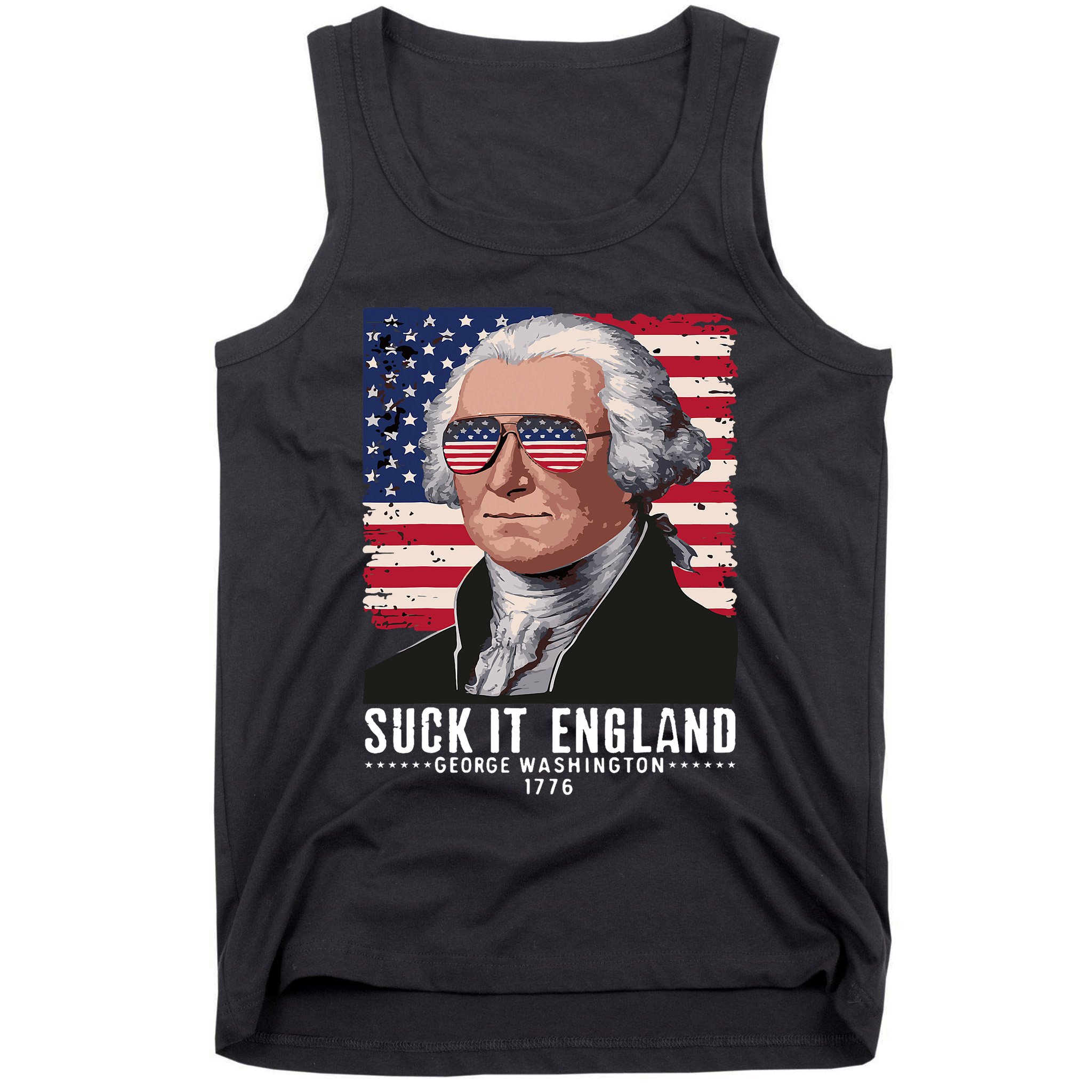 Suck It England Funny 4th Of July George Washington 1776 Tank Top