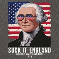 Suck It England Funny 4th Of July George Washington 1776 Cotton Canvas Backpack