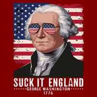 Suck It England Funny 4th Of July George Washington 1776 Cooling Performance Crew T-Shirt