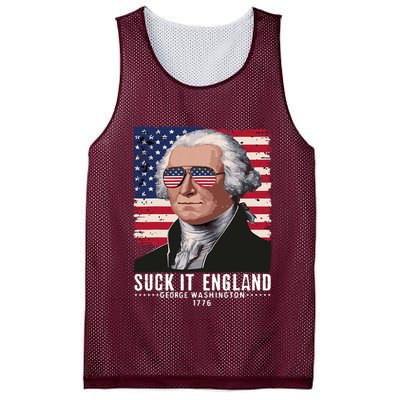 Suck It England Funny 4th Of July George Washington 1776 Mesh Reversible Basketball Jersey Tank