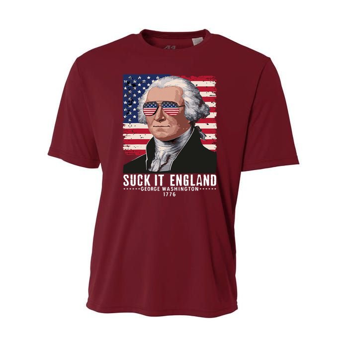Suck It England Funny 4th Of July George Washington 1776 Youth Performance Sprint T-Shirt