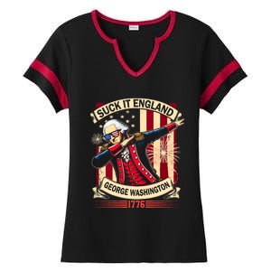 Suck It England Usa Flag 4th Of July Patriotic 2024 Ladies Halftime Notch Neck Tee