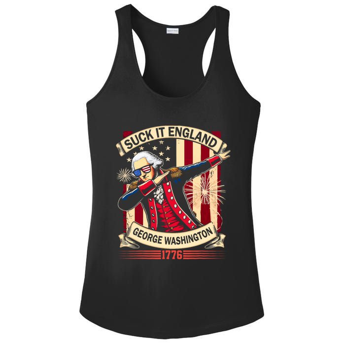 Suck It England Usa Flag 4th Of July Patriotic 2024 Ladies PosiCharge Competitor Racerback Tank