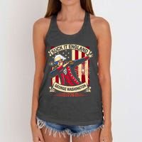 Suck It England Usa Flag 4th Of July Patriotic 2024 Women's Knotted Racerback Tank