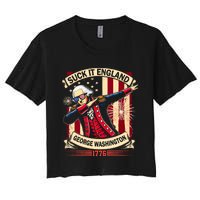 Suck It England Usa Flag 4th Of July Patriotic 2024 Women's Crop Top Tee