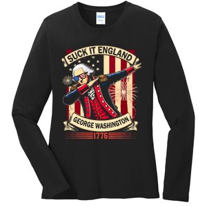 Suck It England Usa Flag 4th Of July Patriotic 2024 Ladies Long Sleeve Shirt