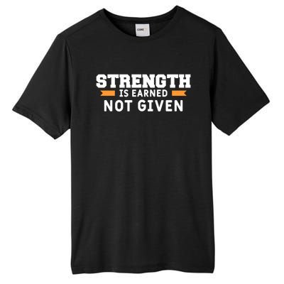 Strength Is Earned Not Given Billiards Pool Player Gift Tall Fusion ChromaSoft Performance T-Shirt