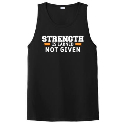 Strength Is Earned Not Given Billiards Pool Player Gift PosiCharge Competitor Tank