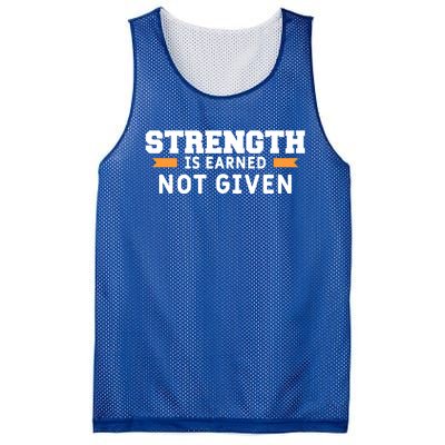 Strength Is Earned Not Given Billiards Pool Player Gift Mesh Reversible Basketball Jersey Tank