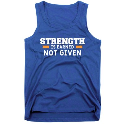 Strength Is Earned Not Given Billiards Pool Player Gift Tank Top