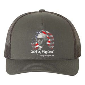 Suck It England Funny 4th Of July George Washington 1776 Yupoong Adult 5-Panel Trucker Hat