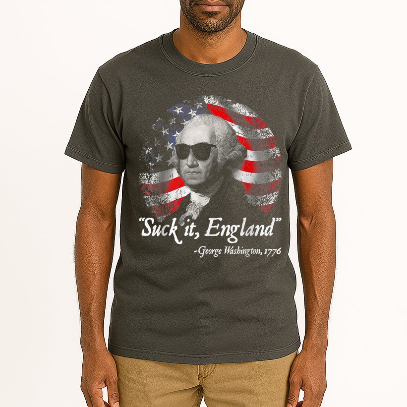 Suck It England Funny 4th Of July George Washington 1776 Tall T-Shirt