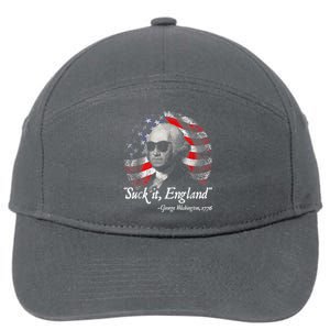 Suck It England Funny 4th Of July George Washington 1776 7-Panel Snapback Hat