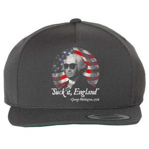 Suck It England Funny 4th Of July George Washington 1776 Wool Snapback Cap