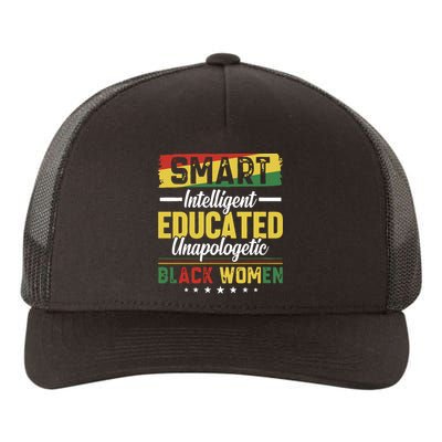 Smart Intelligent Educated Unapologetic Black Women Yupoong Adult 5-Panel Trucker Hat