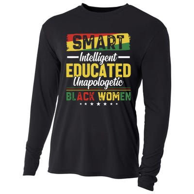 Smart Intelligent Educated Unapologetic Black Women Cooling Performance Long Sleeve Crew