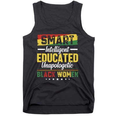 Smart Intelligent Educated Unapologetic Black Women Tank Top