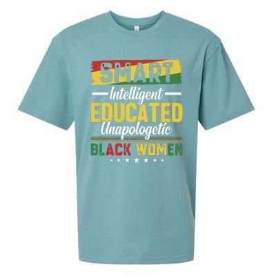 Smart Intelligent Educated Unapologetic Black Women Sueded Cloud Jersey T-Shirt