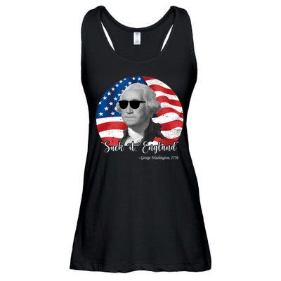 Suck It England George Washing 1776 Funny Ladies Essential Flowy Tank