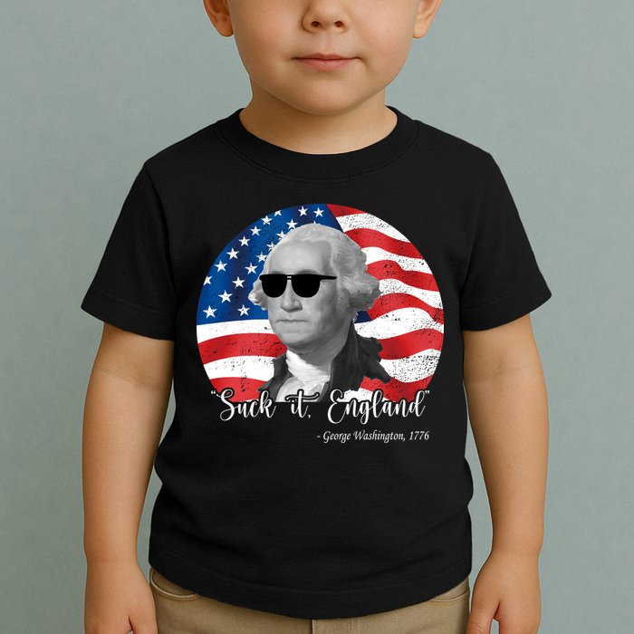 Suck It England George Washing 1776 Funny Toddler T-Shirt